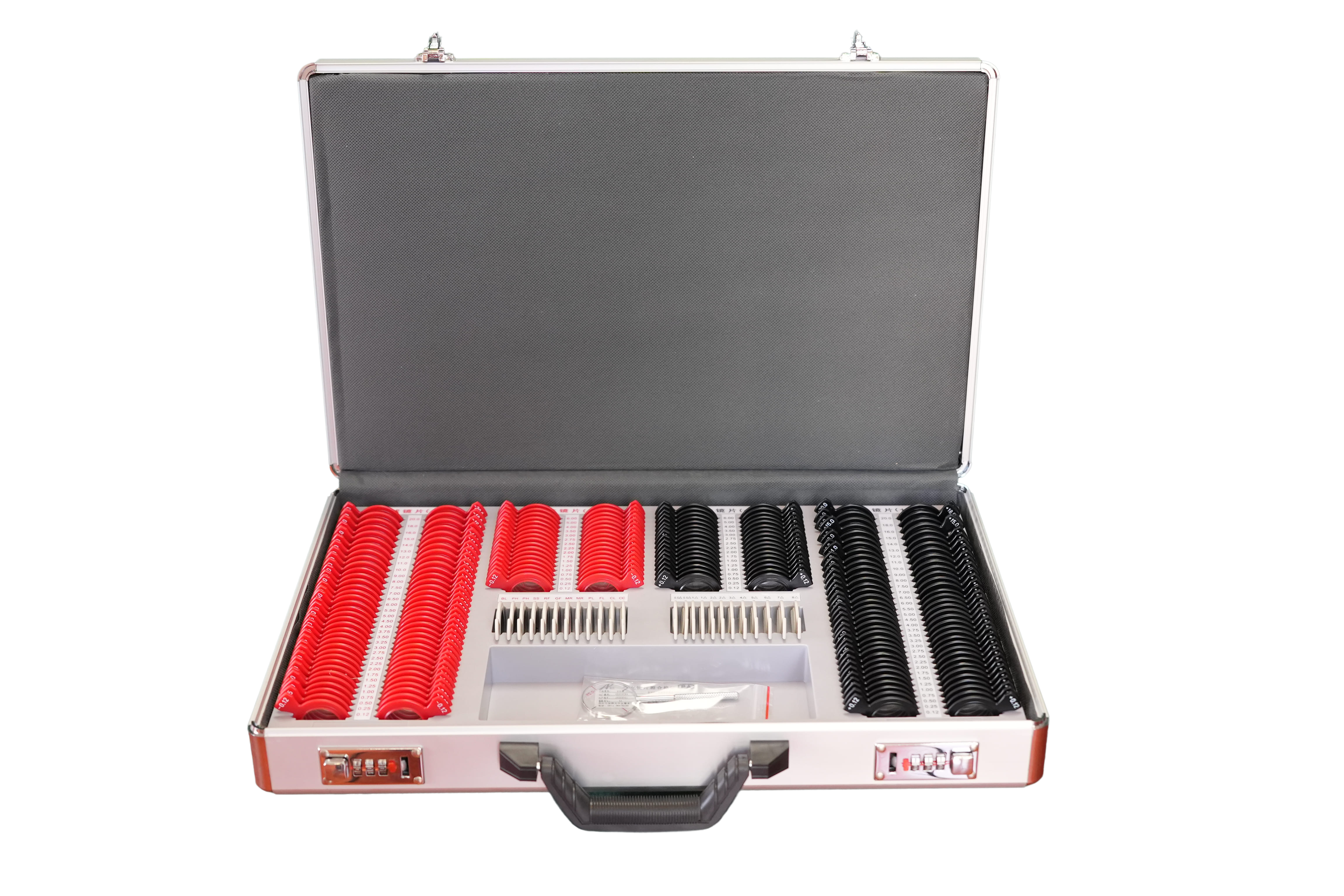 JC-232 验光镜片箱（塑料黑红圈）